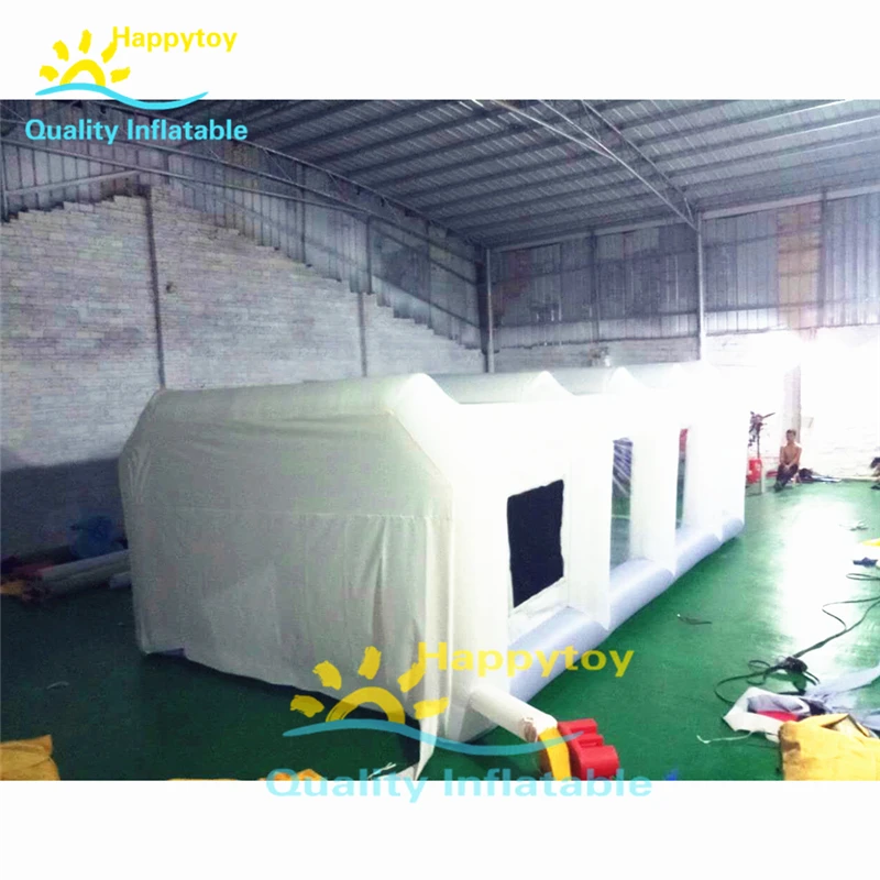 Подгонянная Белая надувная будочка для распыления автомобильная палатка