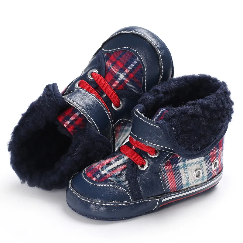 Детские ботинки; модная зимняя обувь для малышей; меховые теплые ботиночки для малышей 0-18 месяцев; зимние ботинки для младенцев