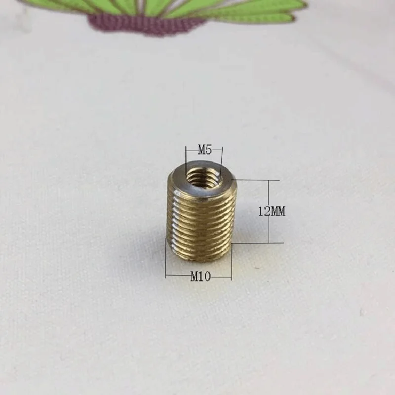 5Pc M10 Copper Threaded Hollow Tube Adapter Inner&Outer Threaded Coupler Conveyr 5Pc M10 Copper Threaded Hollow Tube Adapter Inner&Outer Threaded Coupler Conveyr