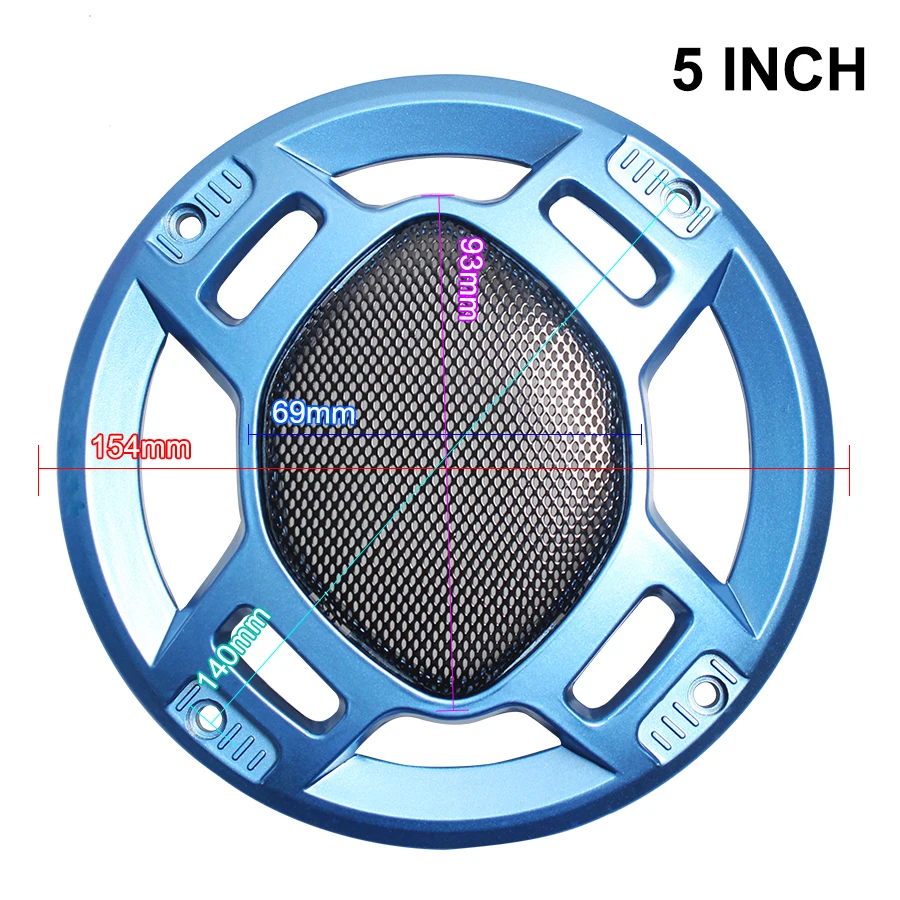 2 шт. 3 дюйма 4 дюйма 5 дюймовый автомобильный потолочный динамик гриль сетка корпус пластиковая рамка декоративный круг DIY аксессуары для динамиков