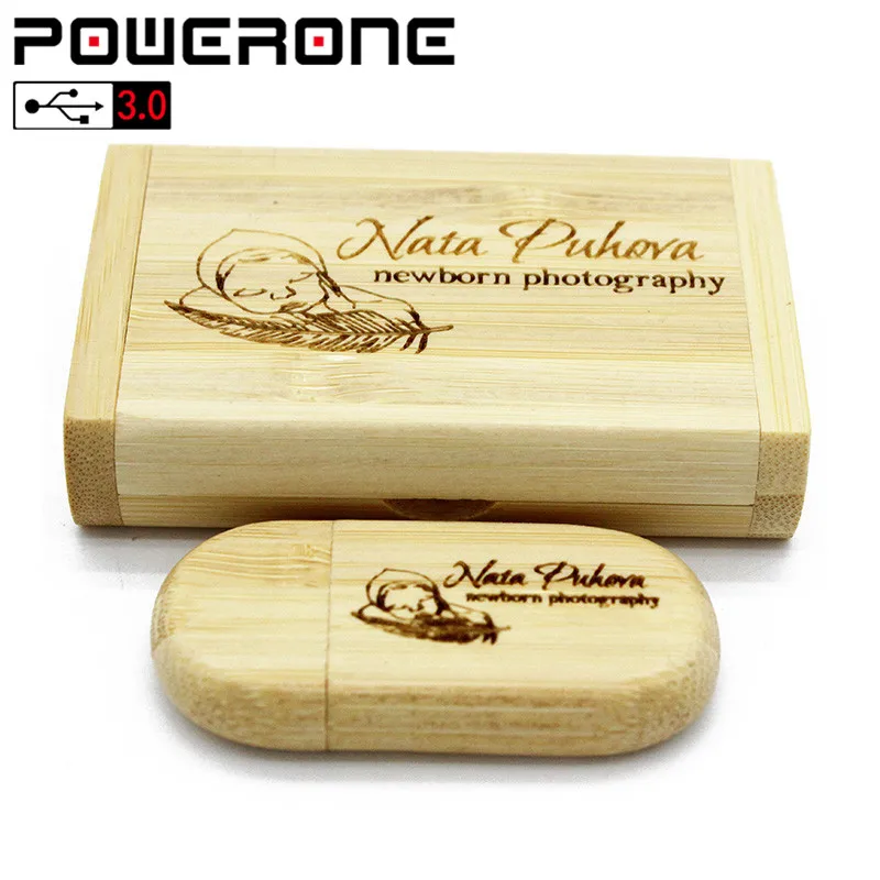 POWERONE USB 3 0 Бесплатная доставка Пользовательский логотип деревянный usb + коробка