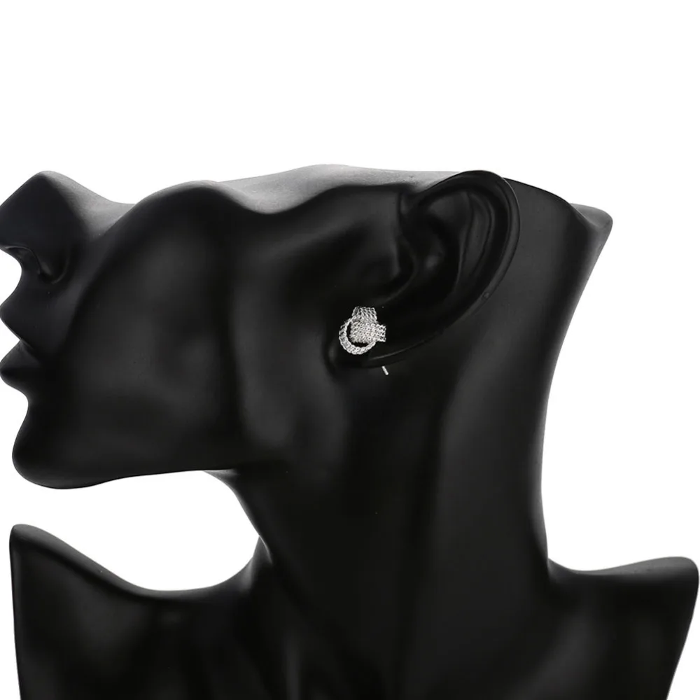 Cute New Fashion 925 Jewelry Silver Plated Tennis Net Web Stud Earings For Women Girl Summer Style Silver Ball Earring Ear Studs - Image 6