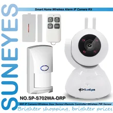 SunEyes SP-S702WA-DRP 720 P HD Беспроводная Ip-камера Сигнализация Комплект с 1 шт. Датчик Двери + 1 шт. пульт дистанционного управления + 1 шт. PIR Датчик