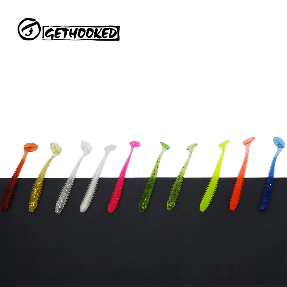 

Soft Bait Fishing Lure 5cm 0.6g 9pcs Artificial Shad Paddle Tail Carp Fly Fishing Silicon Rubber Fish
