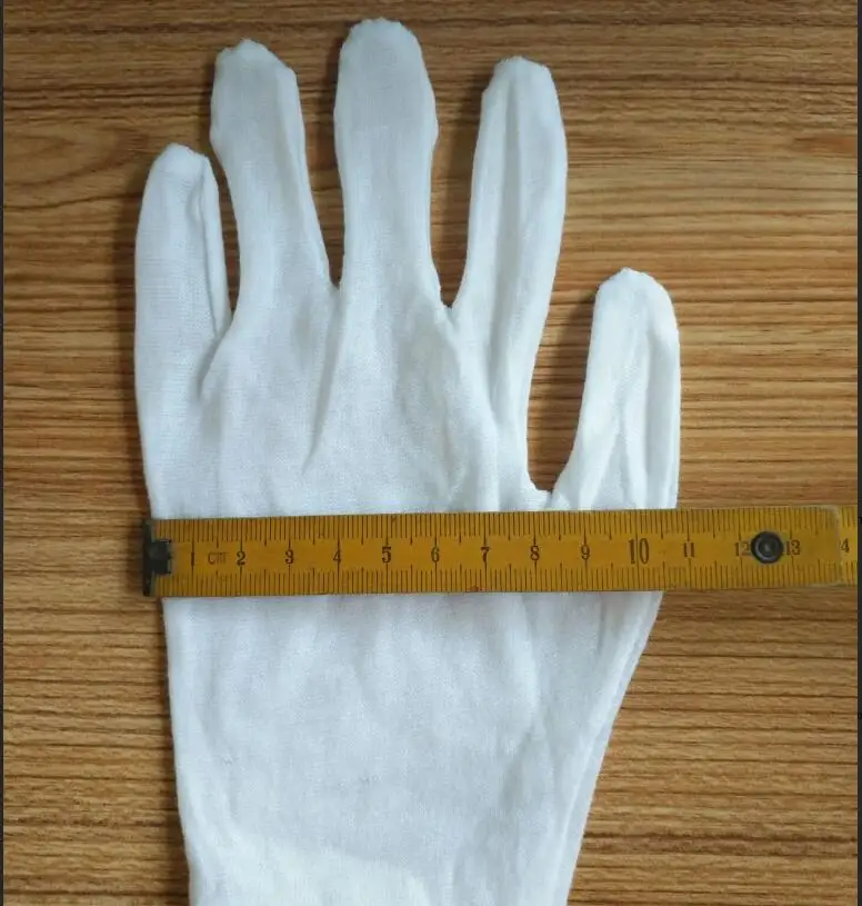 3 пары белый труда толстые хлопчатобумажные рабочие перчатки Хлопок Ткань тонкий средний толстый этикет sweatproof рабочей инспекции труда