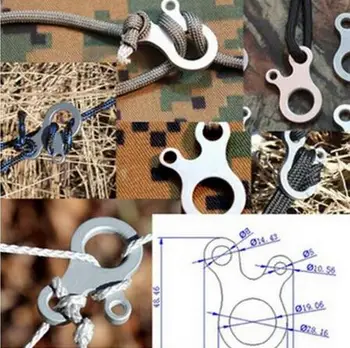 

Party Favors 3 Holes Version Multi-tool Quicly Knotting Tool CNC Stainless Steel Tool 100pcs