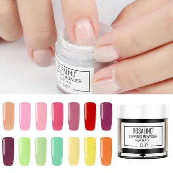 

ROSALIND Holographic Powder Dust Dipping Powder without Lamp Cured 10g Natural Dry Nail Art Decorations Nail Glitter