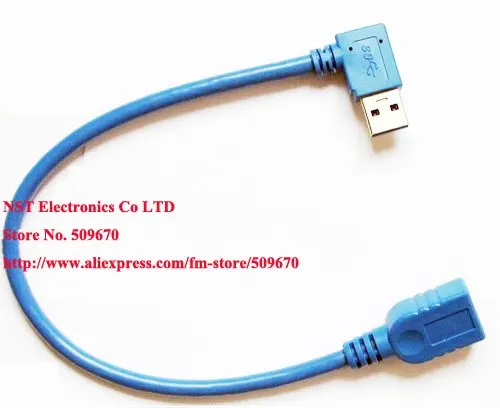 

Free Shipping/ 1pcs/ USB 3.0 A Female To Male 90 Degrees Right Angle Extension Cable / Cord 20cm New