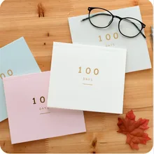 100 Days Planner Notebook One page four squares as home week plan diary study copy Vocabulary Words office school supplies two squares page 1