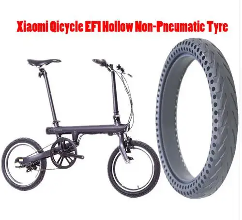 

Solid Tire For Xiaomi Qicycle EF1 Bike Electric Bicycle Hollow Non-Pneumatic Tyre Shock Absorber Anti-slip Durable Tyres