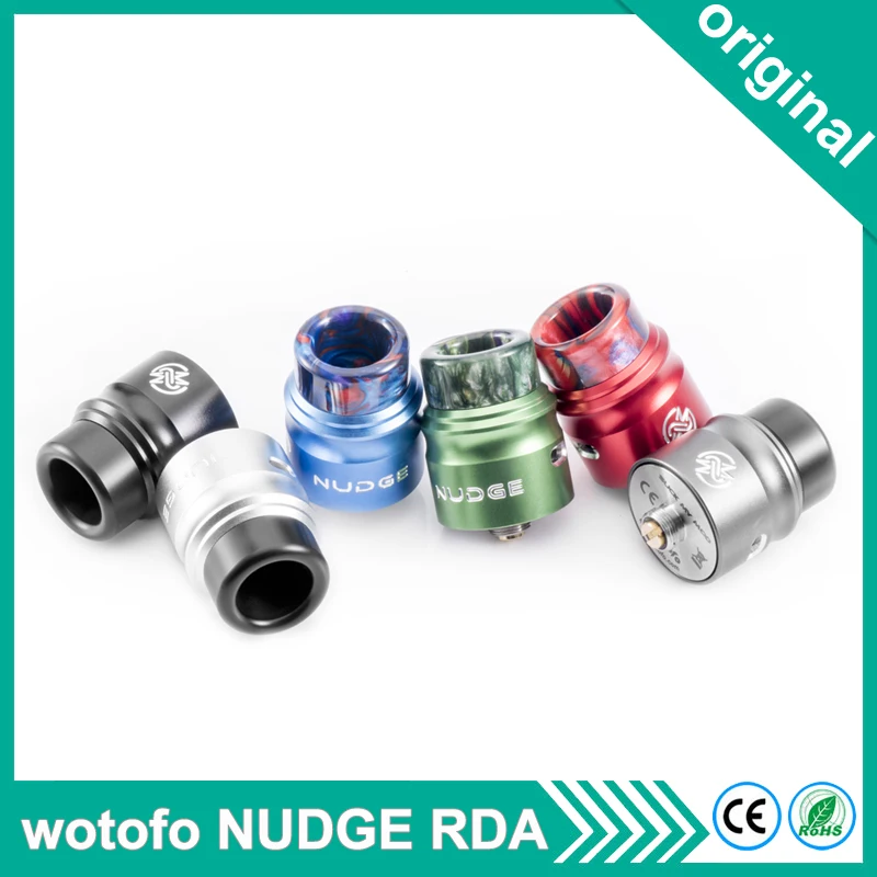 

Original Wotofo Nudge RDA Tank 22mm Vape Electronic Cigarette Atomizer with 810 drip tip 510 thread Aluminum Single Coil Deck