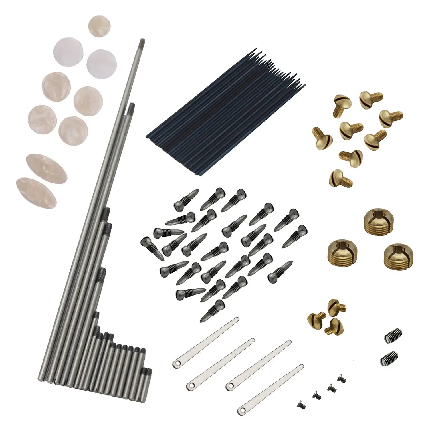 

XFDZ 101pcs/set DIY Alto Saxophone Repair Parts Screws + Sax Key button Inlays + Springs Woodwind Instrument Accessory