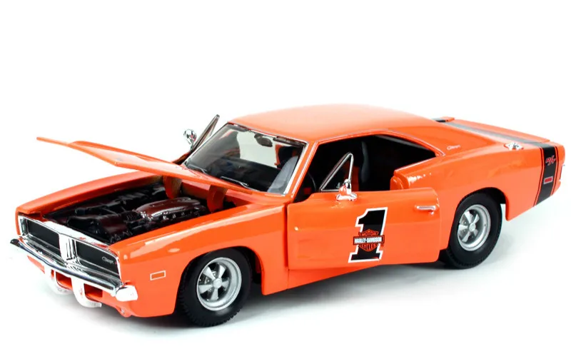 1:25 Harley 1969 DODGE зарядное устройство R/T современные мускулы с использованием автомобилей Старый автомобиль литья под давлением модель автомобиля игрушка в коробке