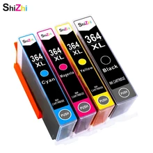 SHIZHI cartucho de Tinta Compatível Para HP 364 XL 364xl Photosmart 5520 5524 6510 6520 7510 B109 B110 B209 B210 C309 c310 C410 7510