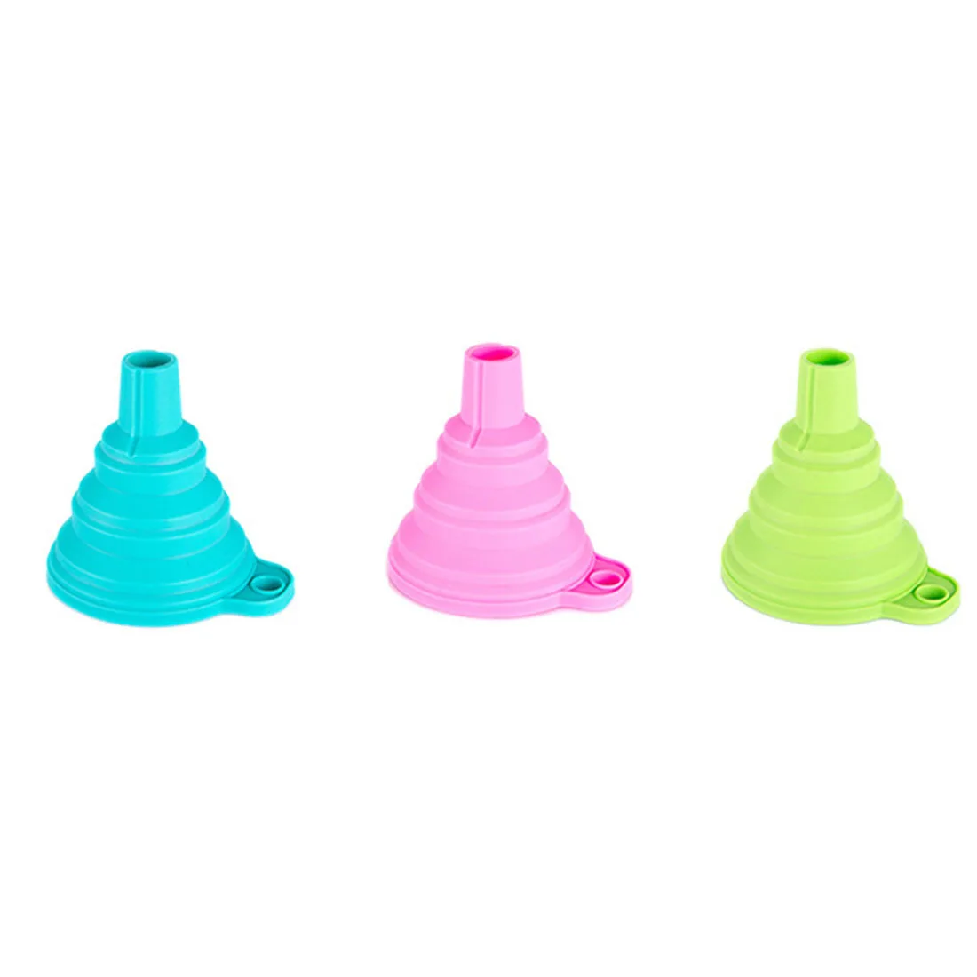 Hipsteen Silicon Foldable Liquid Trichter Flap Portable Oil Honey Trichter Wine Foldable Style Trichter Cuisine Tool Random