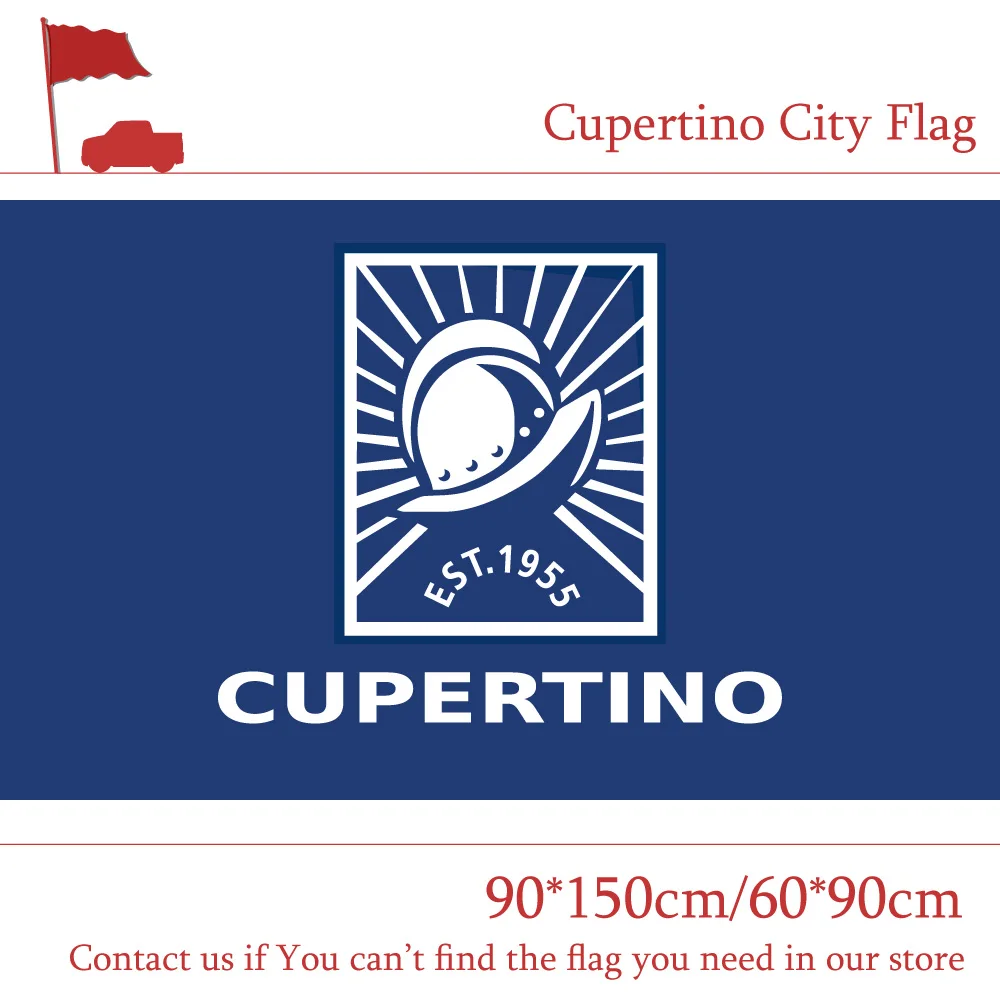 

Free shipping US California City of Cupertino Flag 60*90cm 90*150cm Flag 3x5ft Digital Printing For Event Office Decoration