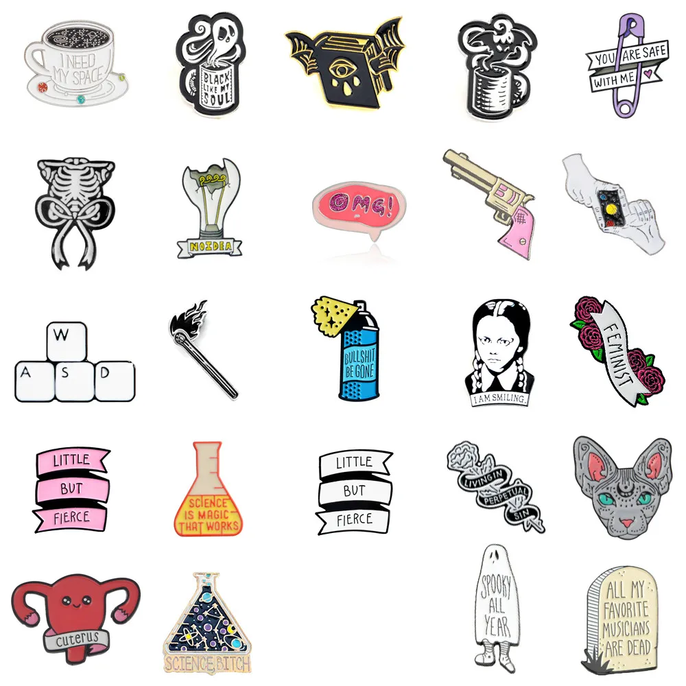 

Cartoon Metal Brooch Collar Pins Alloy Brooches Jeans Shirt Handbag Badges on Backpack