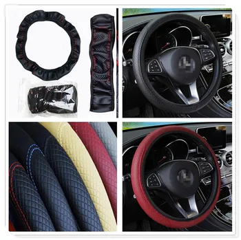 

car 38cm Steering wheel Artificial Leather Cover for Ford Expedition EcoSport Kuga F-Series Escape SVT Reflex Freestar