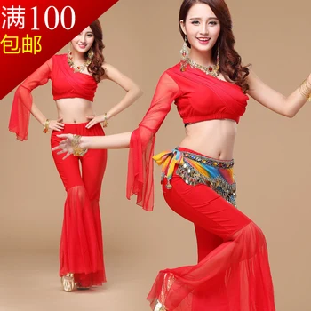 

2017 Belly Dance Belly Dance Costume Limited New Sale Women Cotton For Oriental Costumes Woman Square Suit Tops63+ Pants K09
