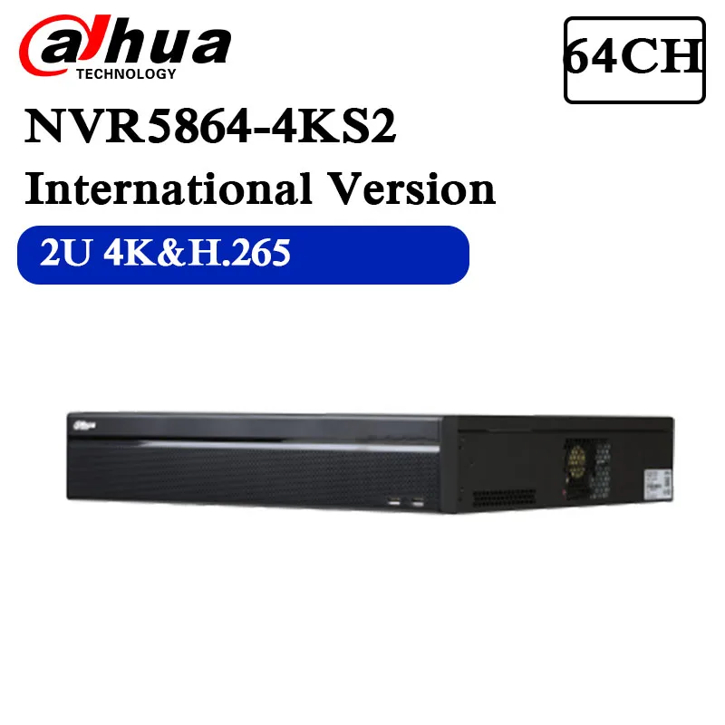 

original English NVR5864-4KS2 64ch 2U 4K&H.265 Pro Network Video Recorder no poe Up to 12MP Resolution for Preview