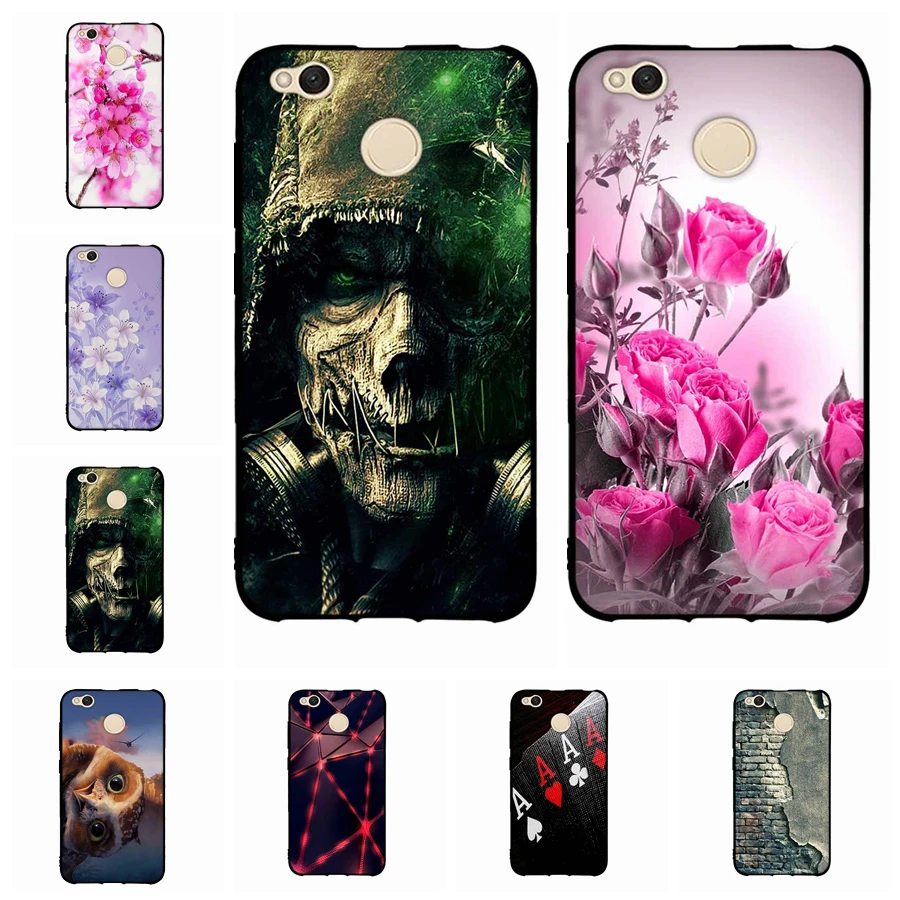 

Cool Pattern Cover For Xiaomi Redmi 4X Case Soft Silicone TPU Back Cover Cases For Xiaomi Redmi 4X Redmi 4 X Phone Case Fundas