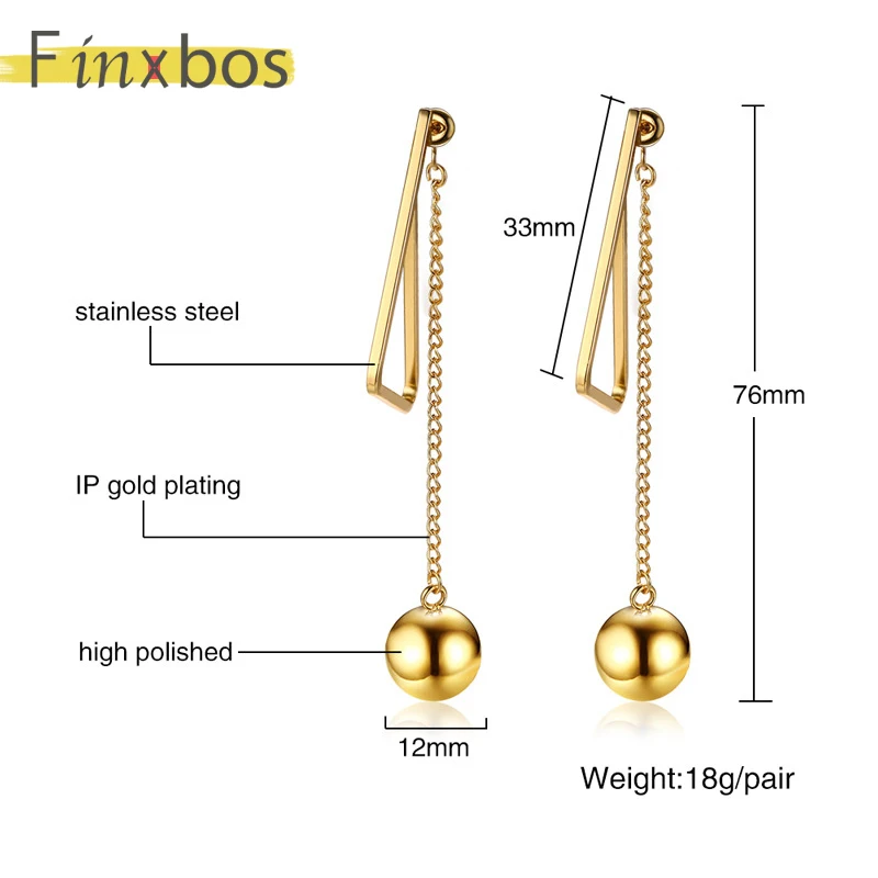 Простые Модные поп серьги в стиле ins Finxbos|Серьги-подвески| |