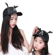 Летняя бейсболка, шапка для родителей и детей, женская и Дамская шапка с блестками симпатичная бейсболка, удобная бейсболка, Солнцезащитная шляпа, casquette homme casquett