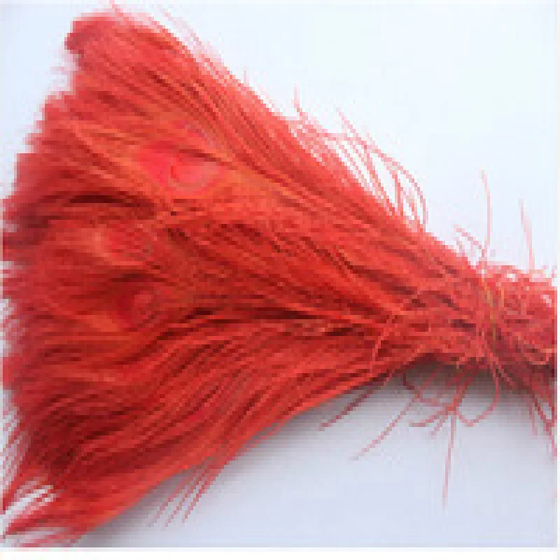 

Free shipping 100 PCS red dyed peacock feather 10-12 inch / 25 to 30 cm peacock feathers for wedding decorations
