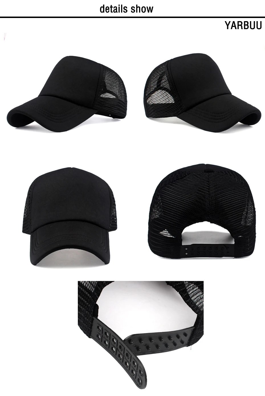 [YARBUU] Новая мода легкая доска однотонная бейсбольная кепка Кепка летняя Snapback сетка Кепка Дальнобойщика Мужская Прямая