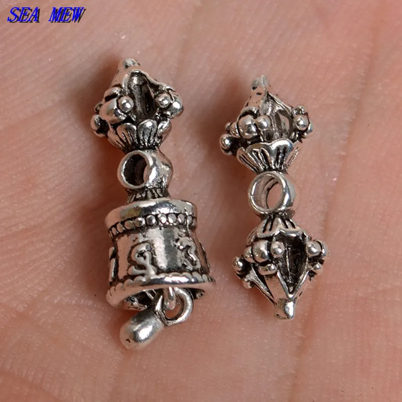 10pcs Tibetan Silver small bell Charm Pendant Bead Jewellery Making 14mm