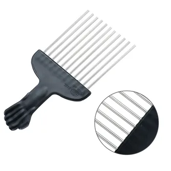 Günstig Mayitr 1pc Professional Faust Kamm Metall Schwarz Hohe Qualität Faust Metall Afrikanische Haar Pik Afro Haar Kamm Für Salon