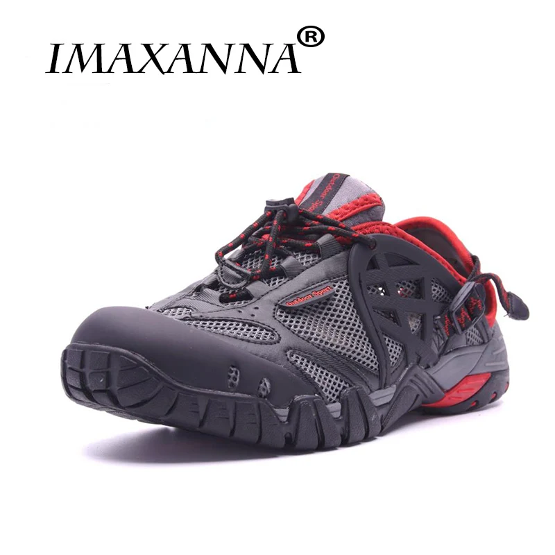 

IMAXANNAMen Hiking Shoes Outdoor Sneakers Breathable Sport Shoes Men Hiking Sandals For Men Trekking Trail Water Sandals