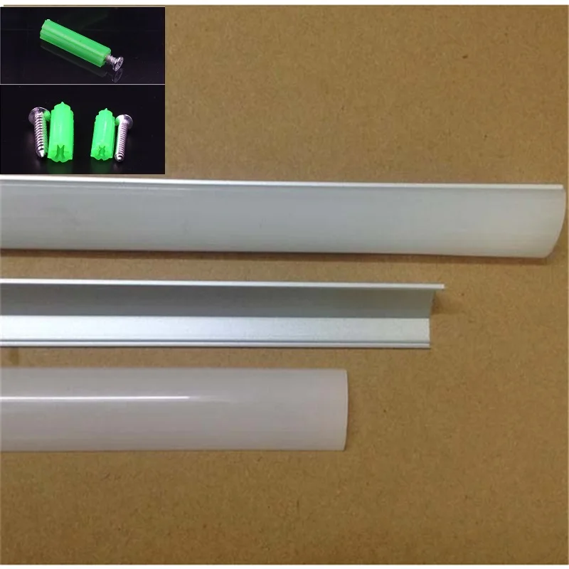 Ceny 20 80 m, 10 40 sztuk 2 metrów profil aluminiowy, 45 stopni rogu profil aluminiowy led do 10mm PCB pokładzie, pół okrągły led bar światła