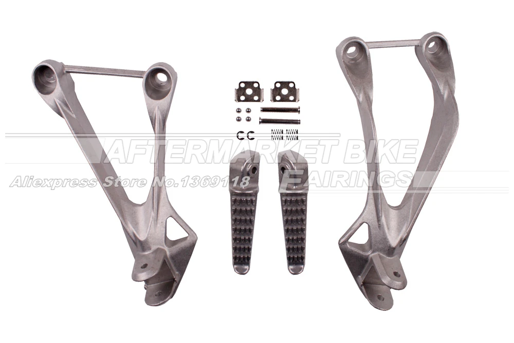 Aluminum Rear Passenger Foot Pegs For Kawasaki ZX6R ZX636 2005 2006