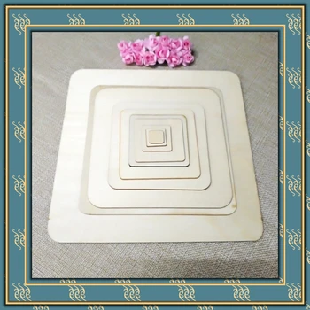 

More Optional Sizes Blank Unfinished Wooden Square Crafts Rustic Wood Wedding DIY Scrapbook Decorations Crafts Ornaments C27