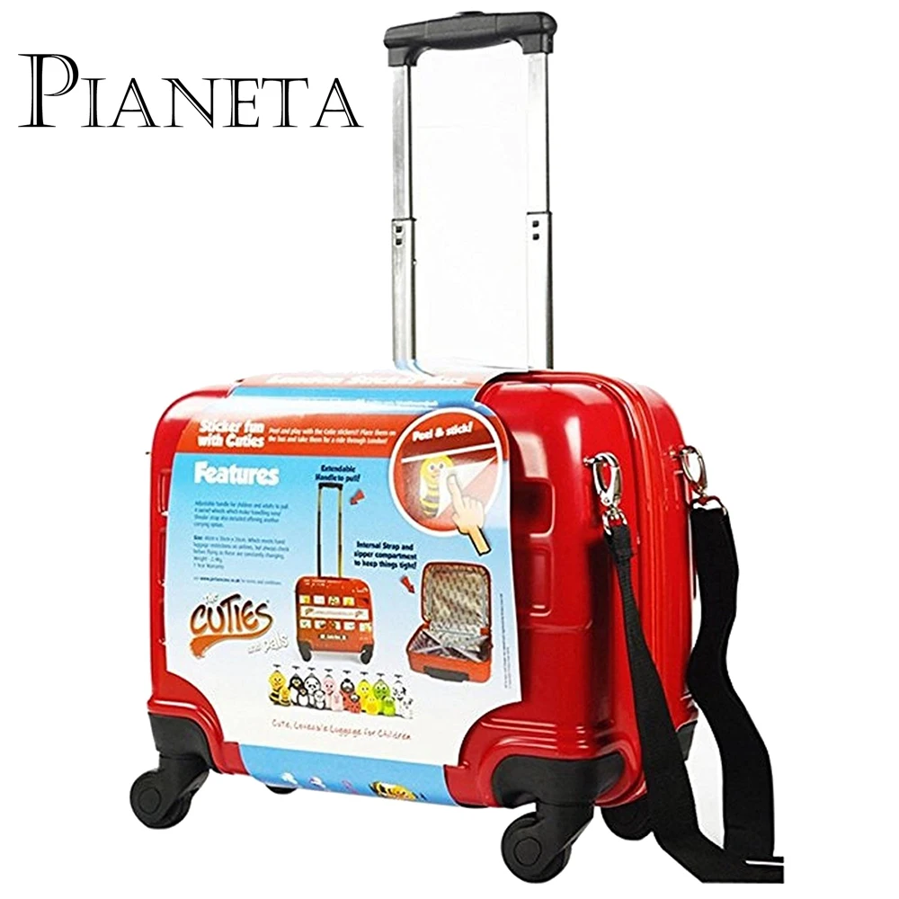 Children's Suitcase Cute Kids Luggage Spinner Ride on Suitcase Red