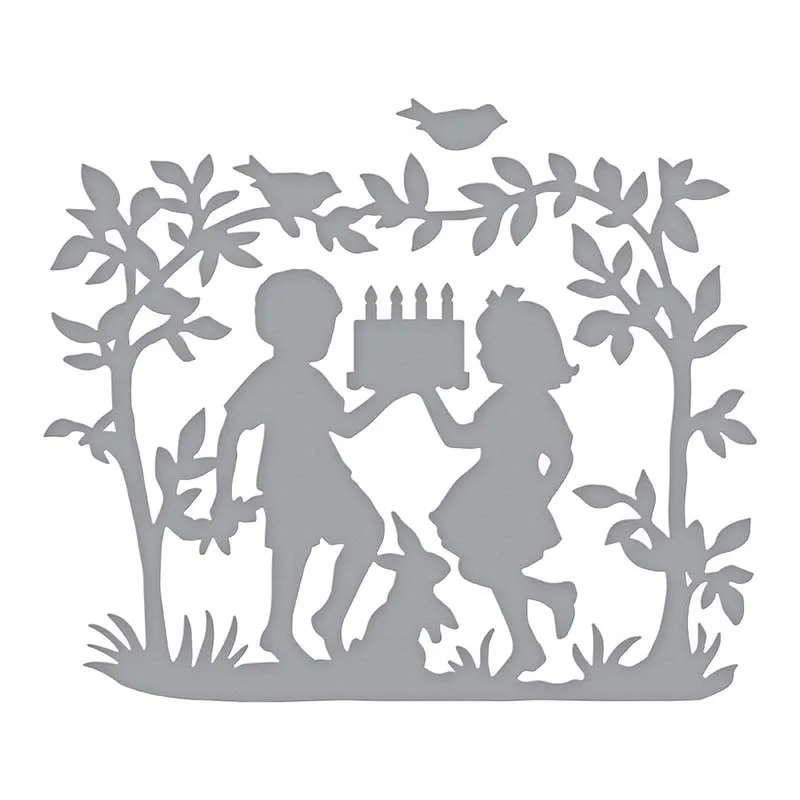 

HamyHo Knife Mold Girl & Boy Birthday Frame Metal Cutting Dies for DIY Scrapbooking Paper Album Decorative Cards Embossing Dies