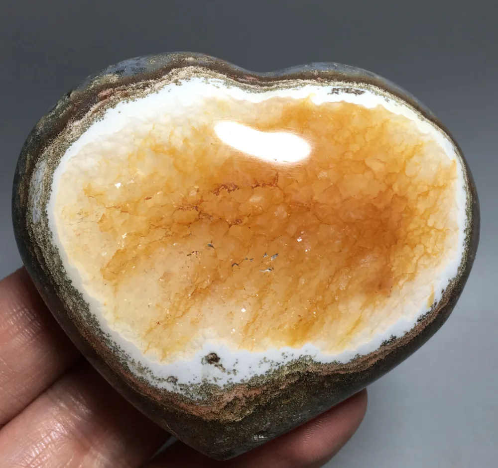 

166g NATURAL OCEAN JASPER QUARTZ CRYSTAL HEART HEALING Specimens stones and crystals minerals Madagascar