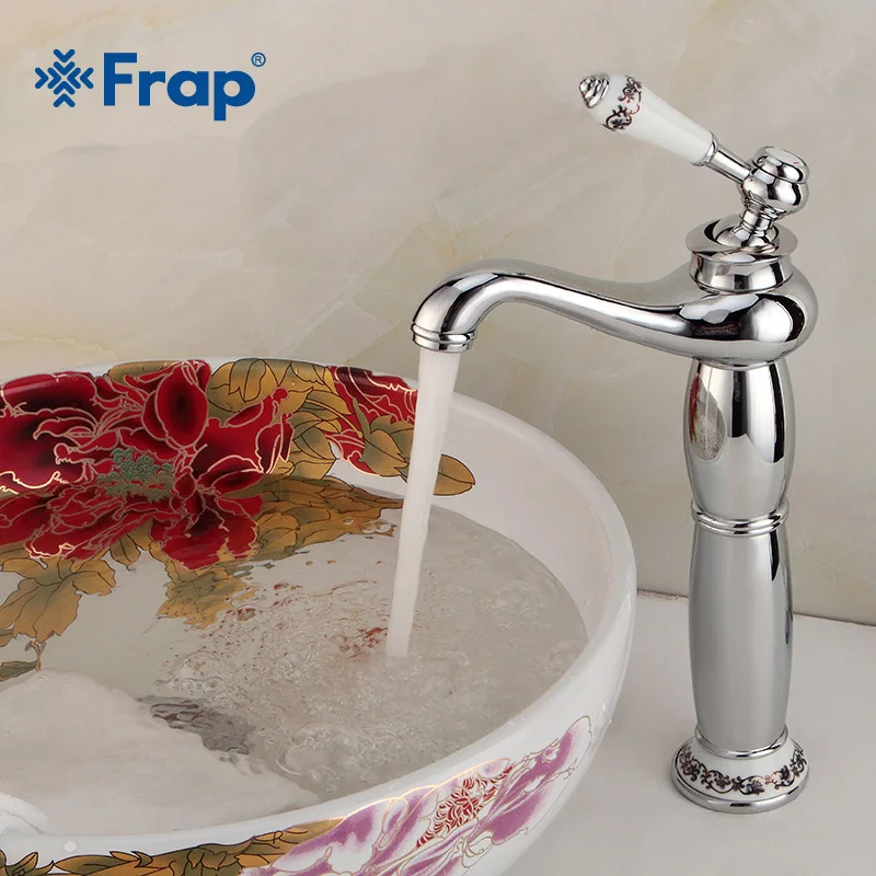 Frap Basin Faucets Modern Faucet Brass Silver Mixer Tap Single Handle Hot & Cold Washbasin torneiras banheiro Y10173 | Обустройство