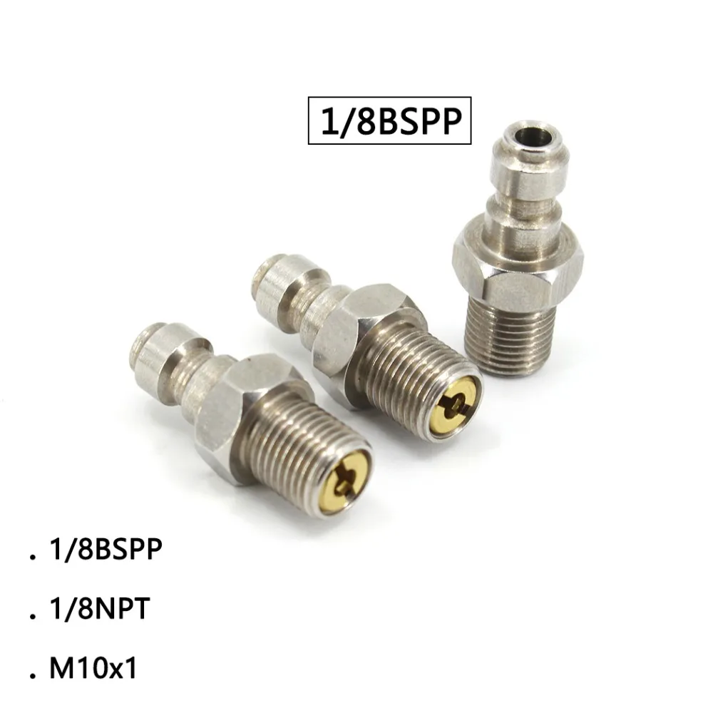 PCP Airforce Пейнтбол высокого давления 1/8BSPP M10x1 1/8NPT разъем из нержавеющей стали 8 мм