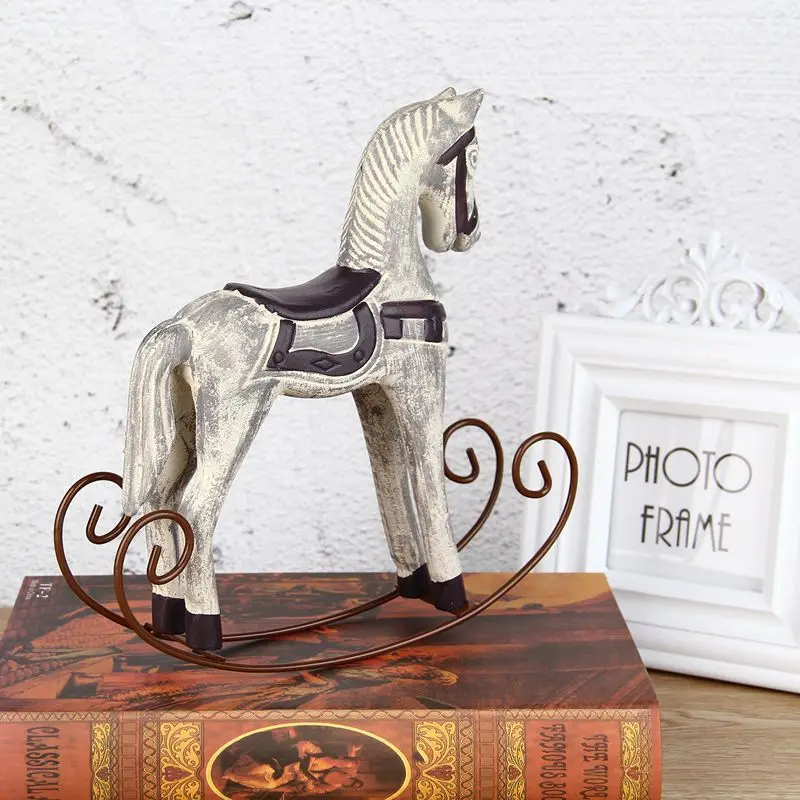 Современная Статуя Троянской лошади в европейском стиле, Свадебный декор, деревянная лошадь, ретро украшение для дома, аксессуары, украшение в виде лошади, подарок