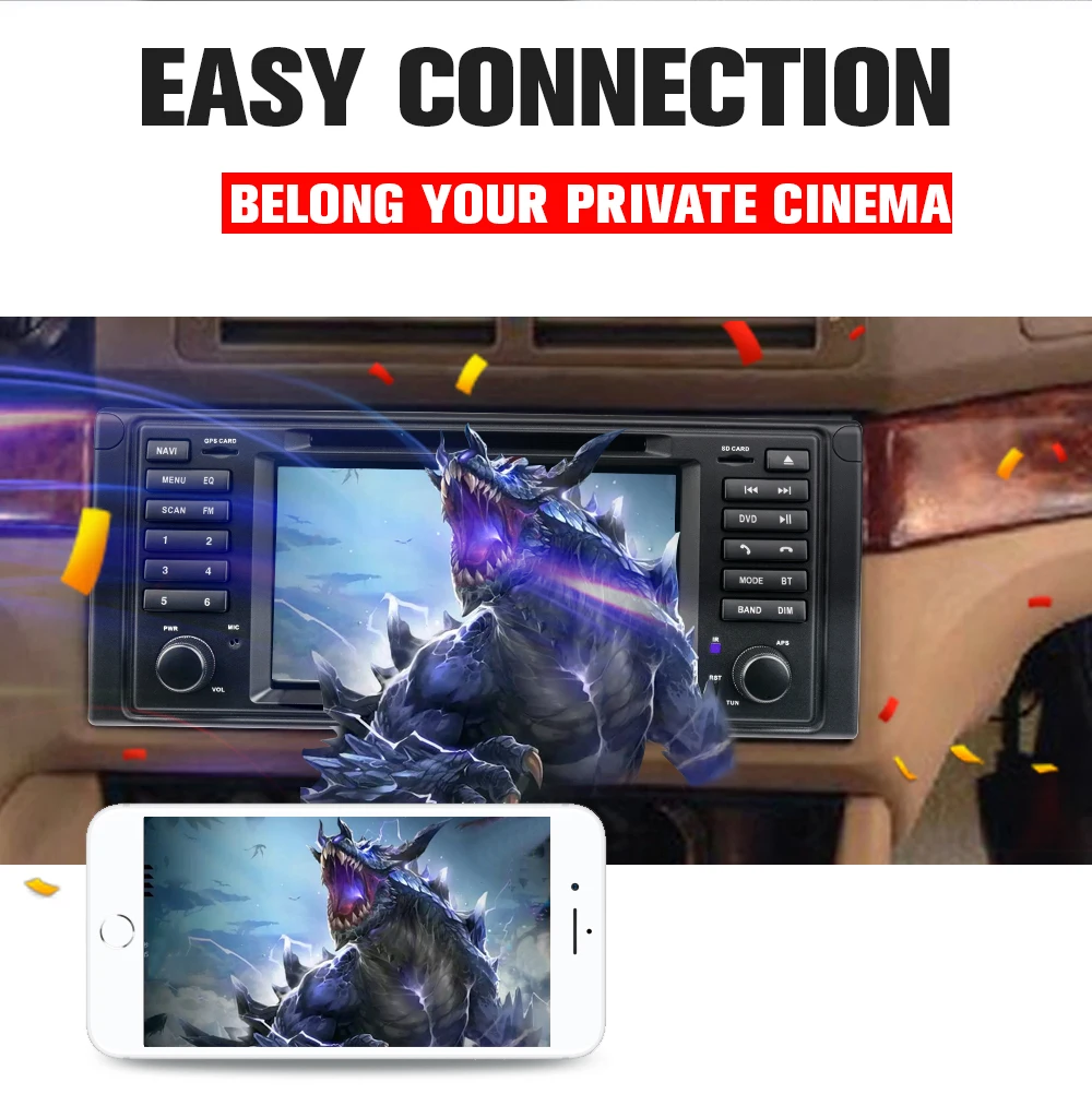 Perfect Kapud  Android 9.0 Navigation With DVD 7” Car GPS  Free Shipping SWC Canbus  MIC Bluetooth for BMW E53 Original Car Multimedia 6