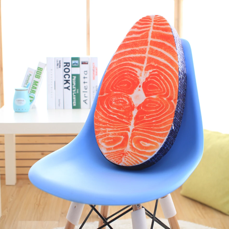 50*27cm Simulation 3D Salmon Pillow Decorative Throw Pillows Back