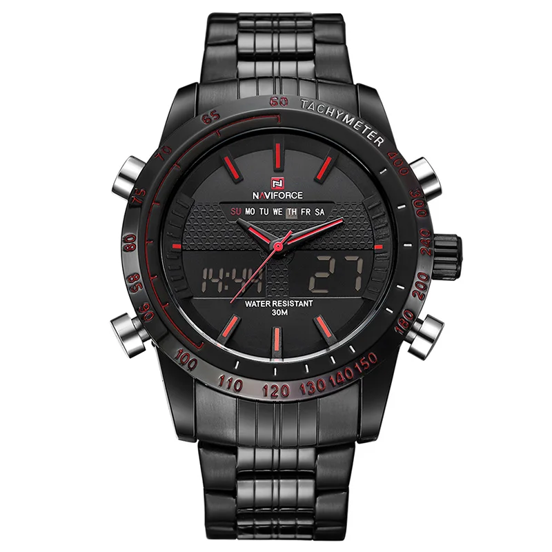 Часы NAVIFORCE мужские спортивные цифровые светодиодный водонепроницаемые