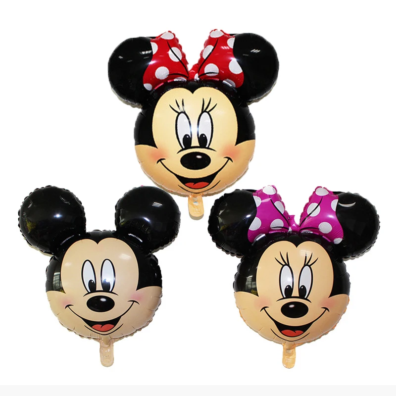 

1Pcs 78*63cm Mickey Mouse Minnie head foil balloon Kids Birthday Party Decoration Baby Shower Supplies Inflatable Mitch Globos