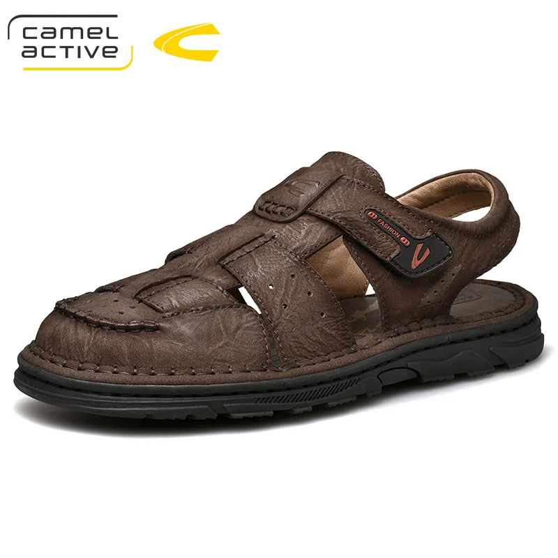 

Camel Active 2019 Summer Handmade Comfortabl Genuine Leather Male Sandals Men Shoes Casual Classic Sewing Water Beach Sandalias