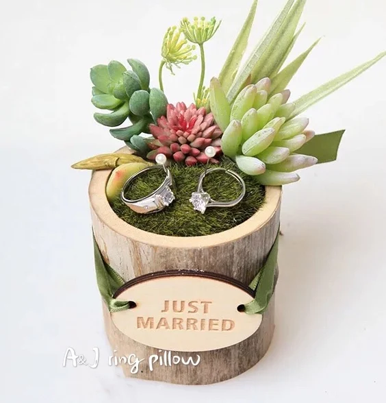 Ring holder A 1 шт Новое креативное уникальное пользовательское имя кольцо в форме гнезда держатель Персонализированные Свадебные предложения обручальное украшение кольцо Подушка - Цвет: Ring holder A
