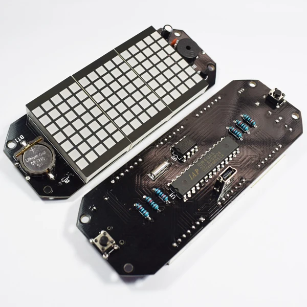 

NEW DIY Dot LED Light Control Electronic Digital Time Clock Kit Module With Temperature Display Birthday Remind Function