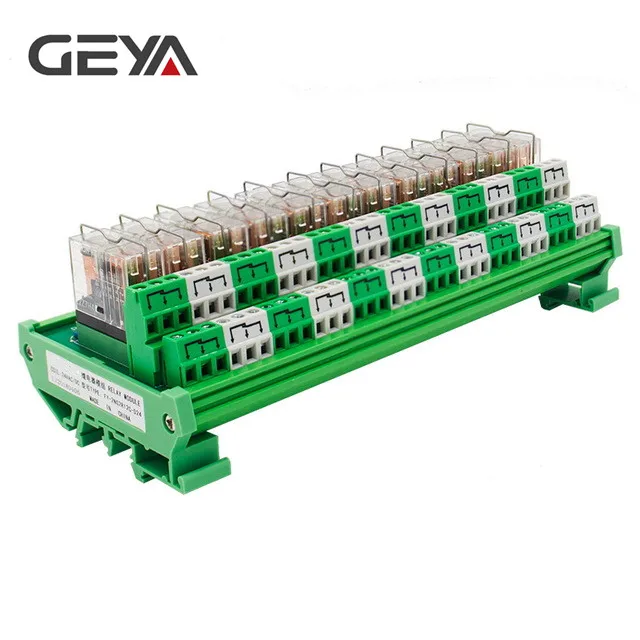 GEYA 2NG2R 12 канальный Omron релейный модуль 2NO 2NC 12VDC 24VDC DPDT релейная плата PCB|Реле| |