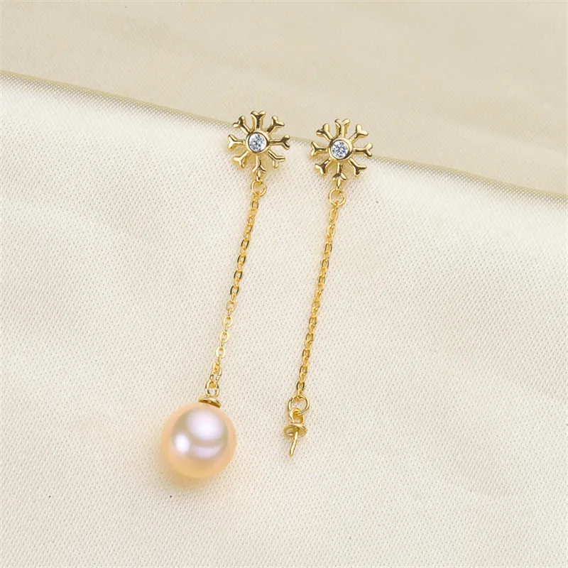 HOT Pearl Earrings Mountings Findings Settings Jewelry Parts Fittings Drop Accessories Free Shipping | Украшения и аксессуары
